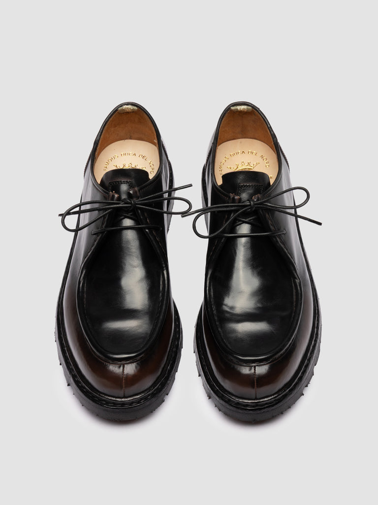 VOLCOV FLEXI 001 - Brown Leather Derby Shoes