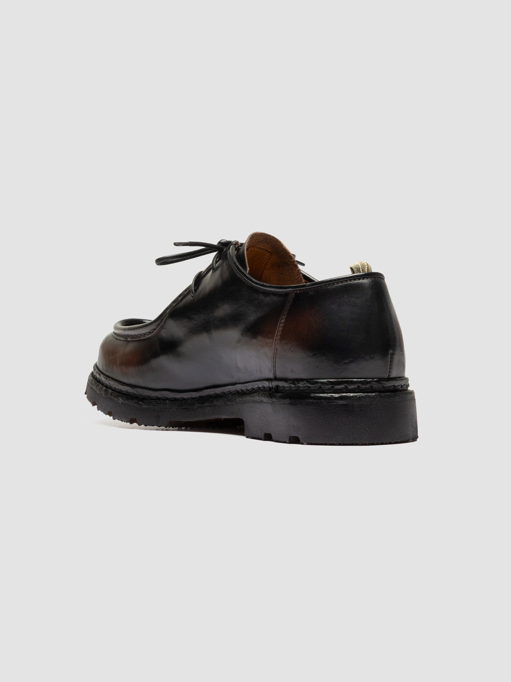 VOLCOV FLEXI 001 - Brown Leather Derby Shoes - image 4,side view