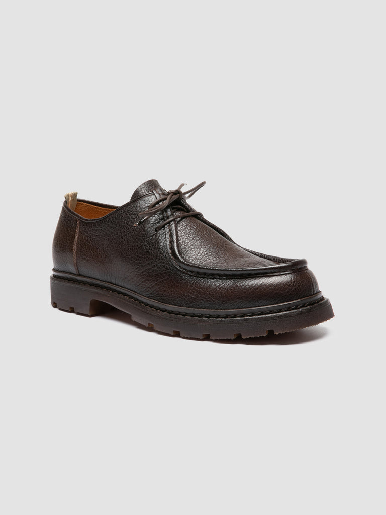 VOLCOV FLEXI 001 - Brown Leather Derby Shoes