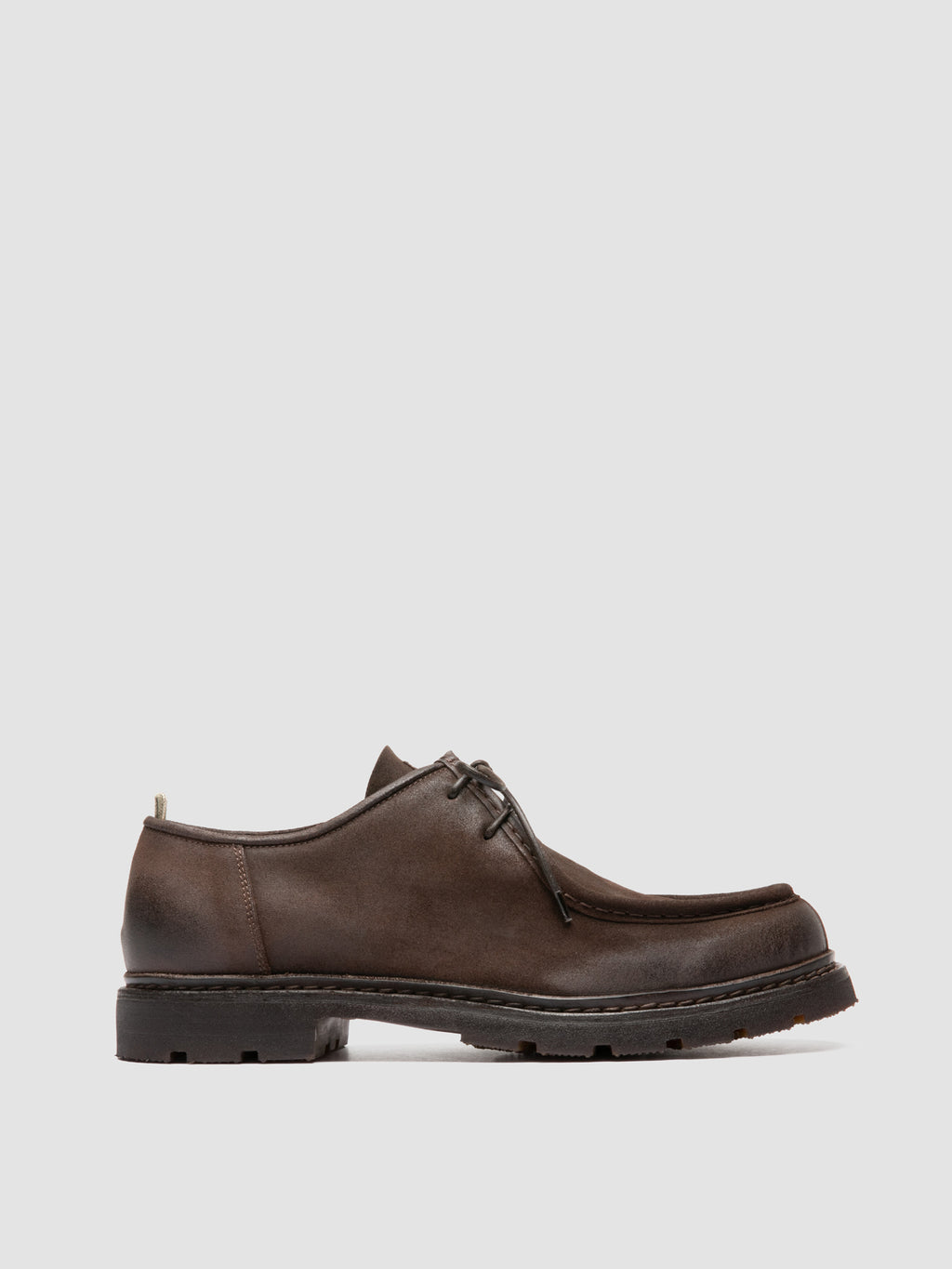 VOLCOV FLEXI 001 - Brown Suede Derby Shoes - image 1,side view