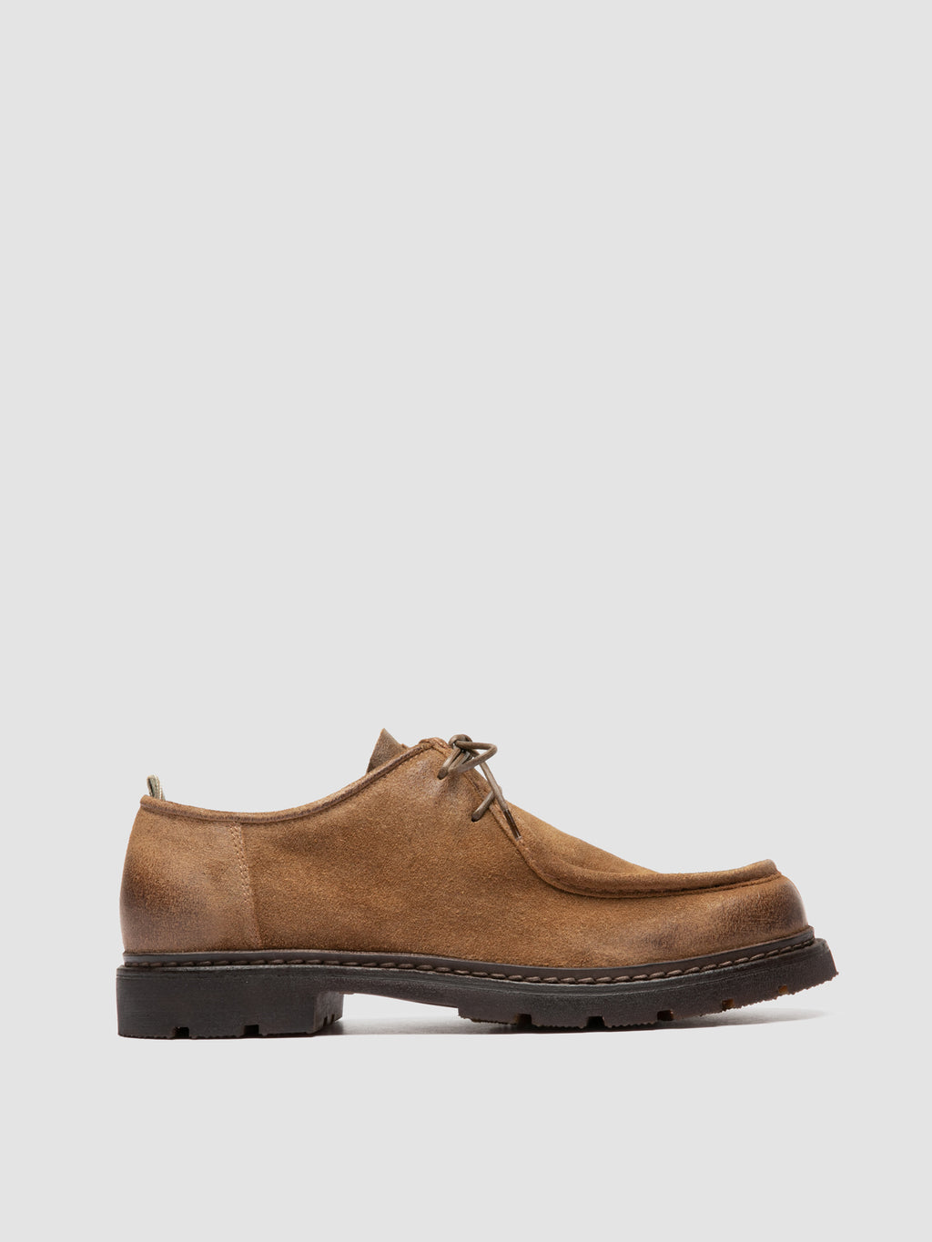 VOLCOV FLEXI 001 - Brown Suede Derby Shoes - image 1,side view