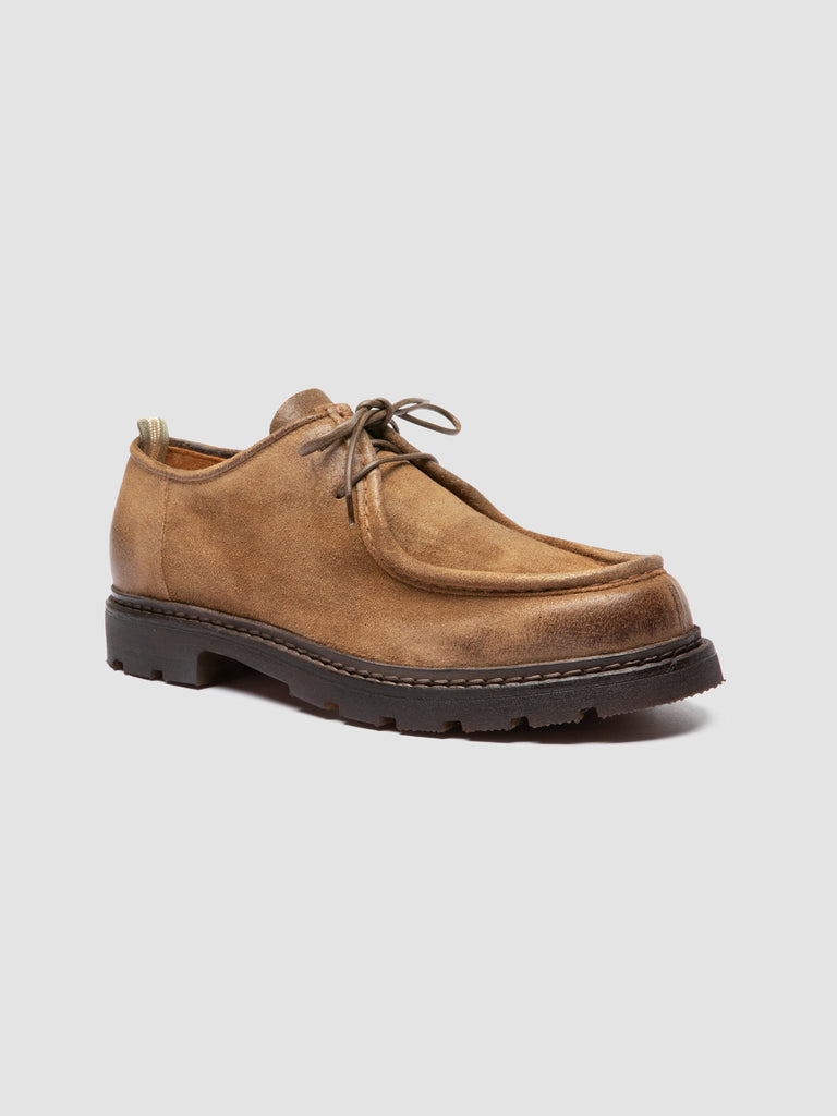 VOLCOV FLEXI 001 - Brown Suede Derby Shoes
