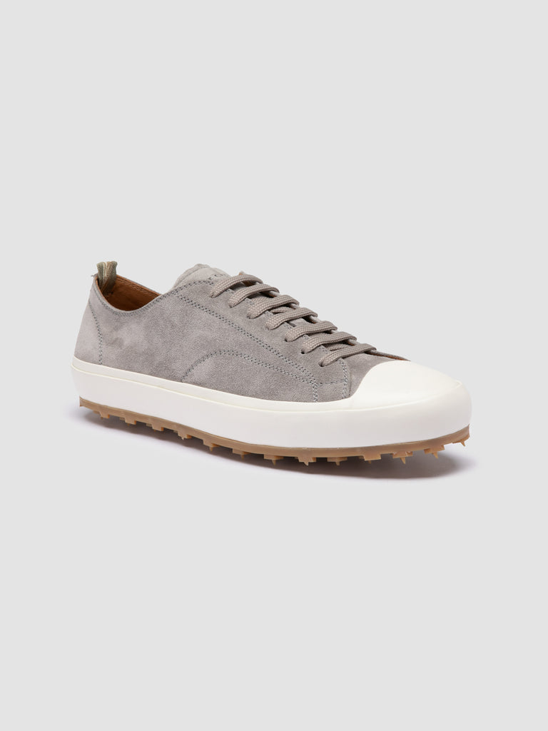 VULCAN 001 - Grey Suede Low-Top Sneakers