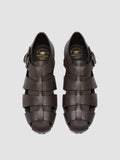 YORGOS 001 - Braune Fischer-Sandalen aus Leder - thumb image 2,side view
