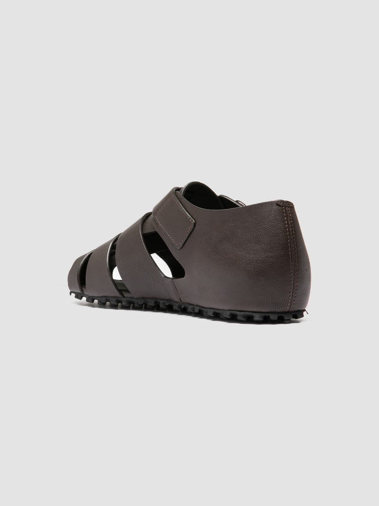 YORGOS 001 - Brown Leather Fisherman Sandals