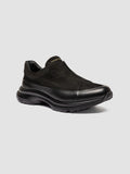 ZODIAC 001 - Black Suede Low Top Sneakers - thumb image 3,side view