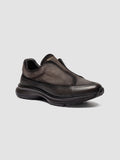 ZODIAC 001 - Grey Suede Low Top Sneakers - thumb image 3,side view