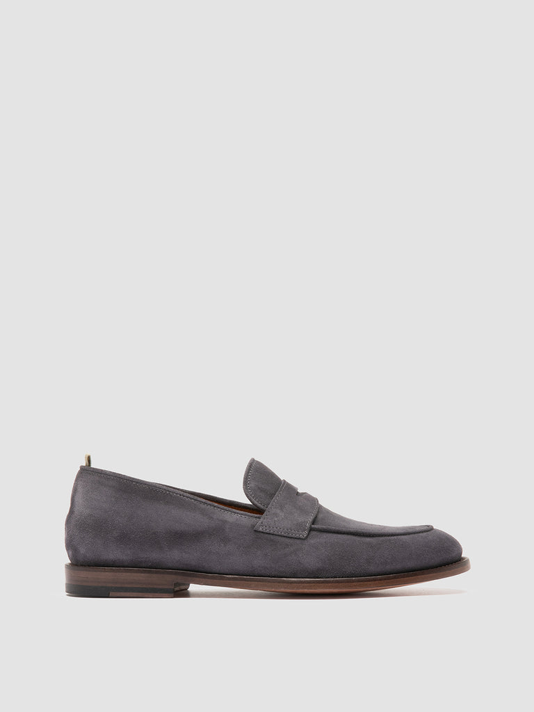 OPERA 001 - Grey Suede Penny Loafers