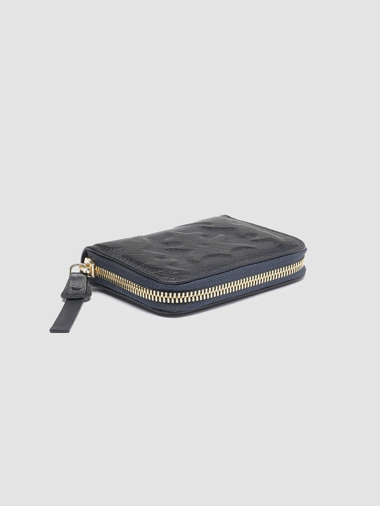 POCHE 3D 2 - Blue Leather Wallet