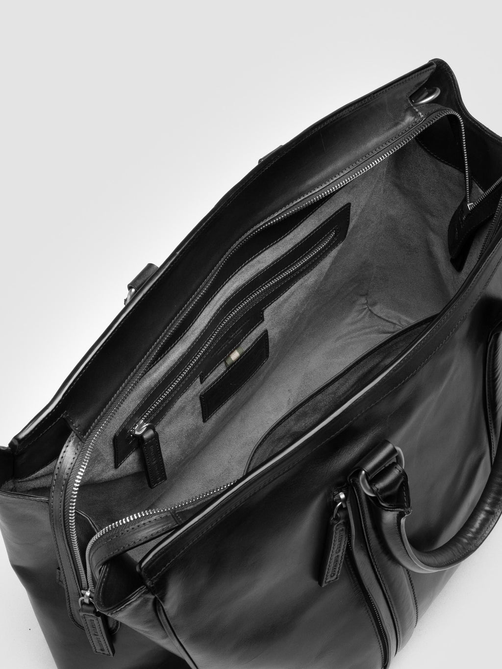 QUENTIN 009 - Black Leather Bag