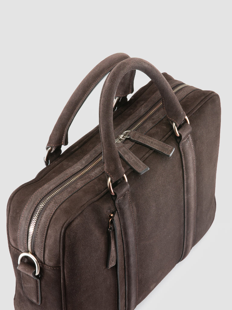 QUENTIN 010 - Brown Suede Bag