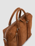 QUENTIN 019 - Brown Suede Briefcase