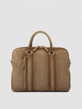 QUENTIN 019 - Taupe Suede Briefcase