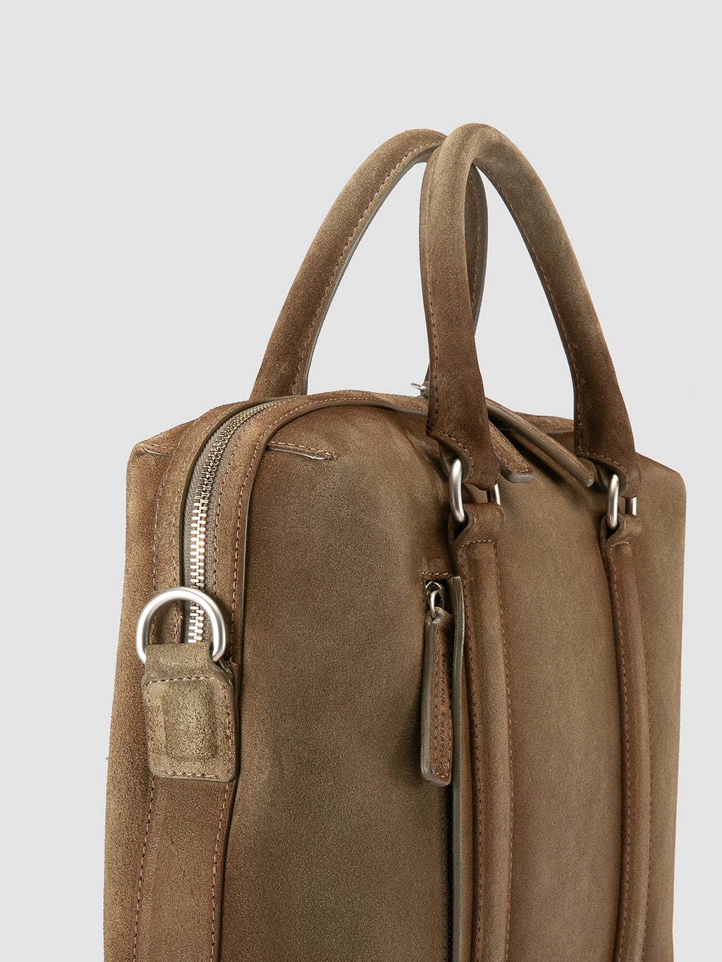 QUENTIN 019 - Taupe Suede Briefcase