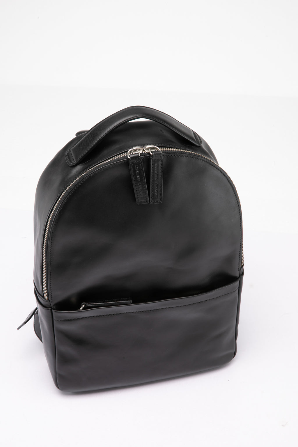 QUENTIN 020 - Zaino in Pelle Nera - image 2,side view