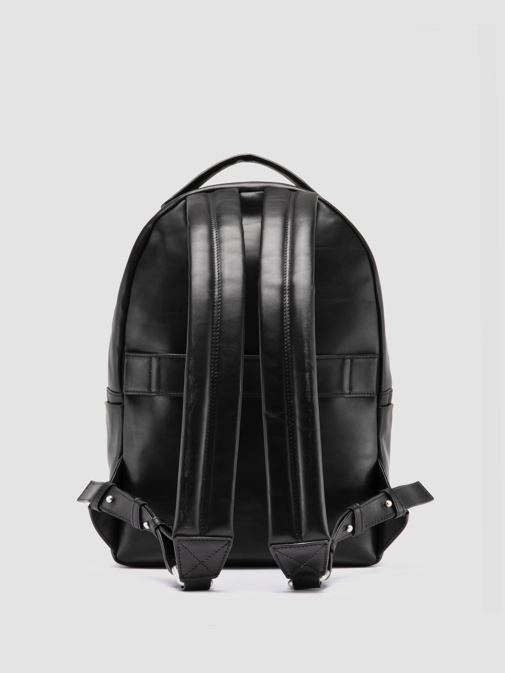 QUENTIN 020 - Zaino in Pelle Nera - image 4,side view