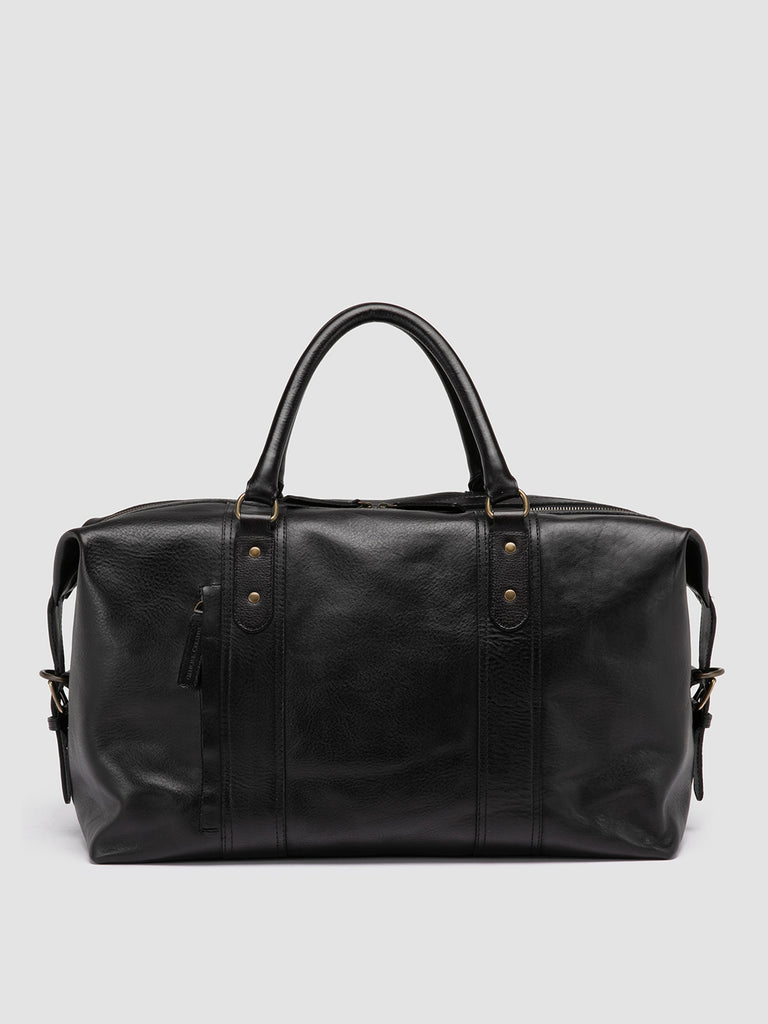 RARE 045 - Black Leather Travel Bag