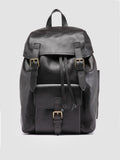 RARE 047 - Black Leather Backpack Officine Creative - 1