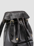 RARE 047 - Black Leather Backpack Officine Creative - 2