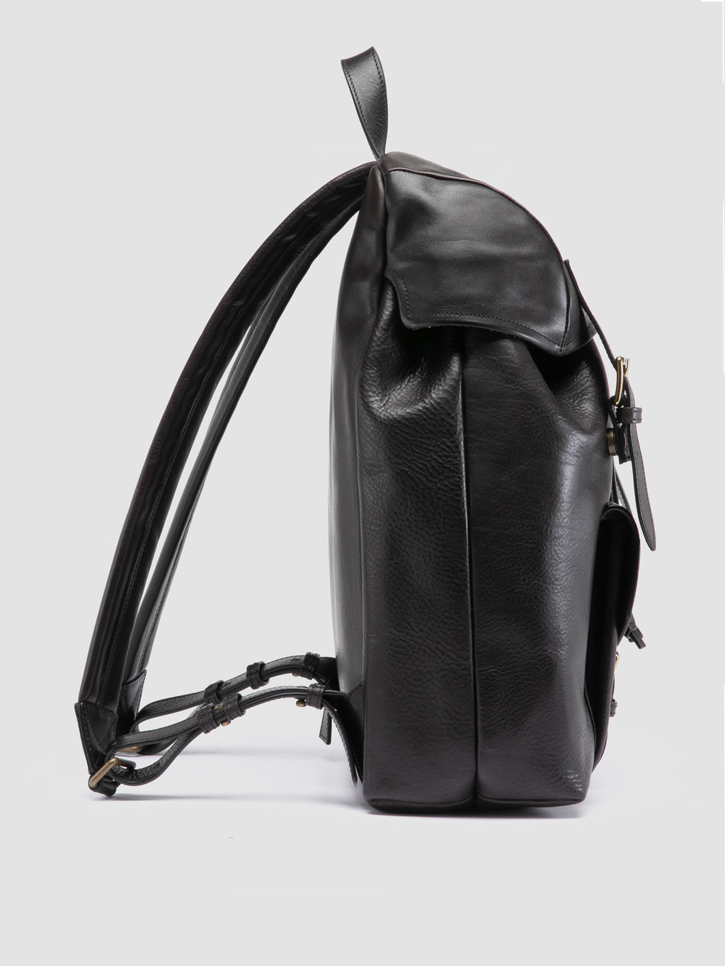 RARE 047 - Black Leather Backpack Officine Creative - 3