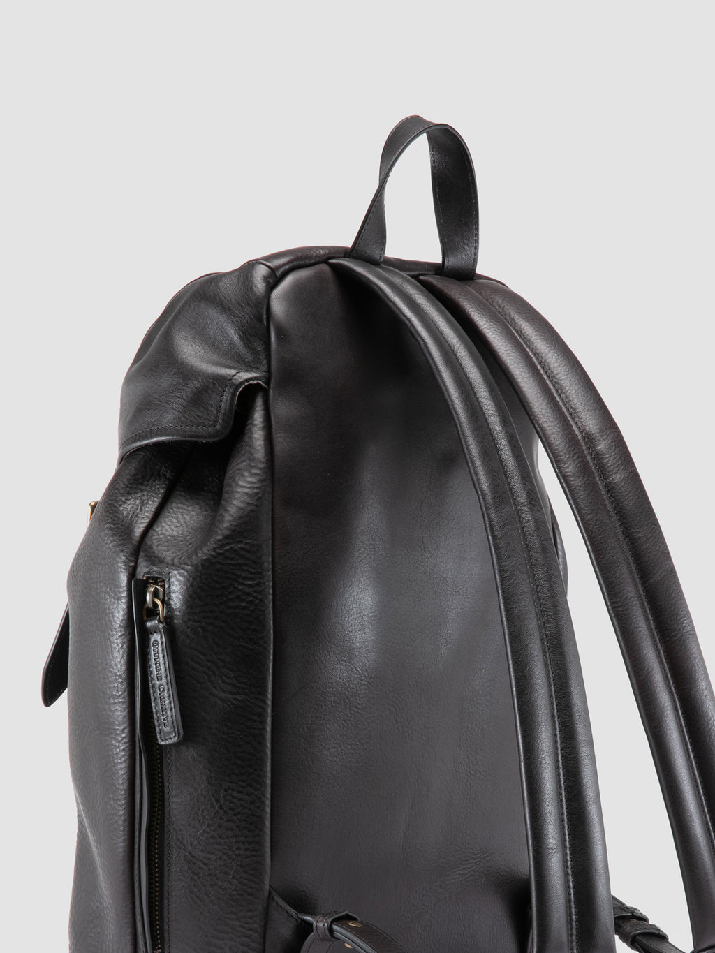 RARE 047 - Black Leather Backpack Officine Creative - 6