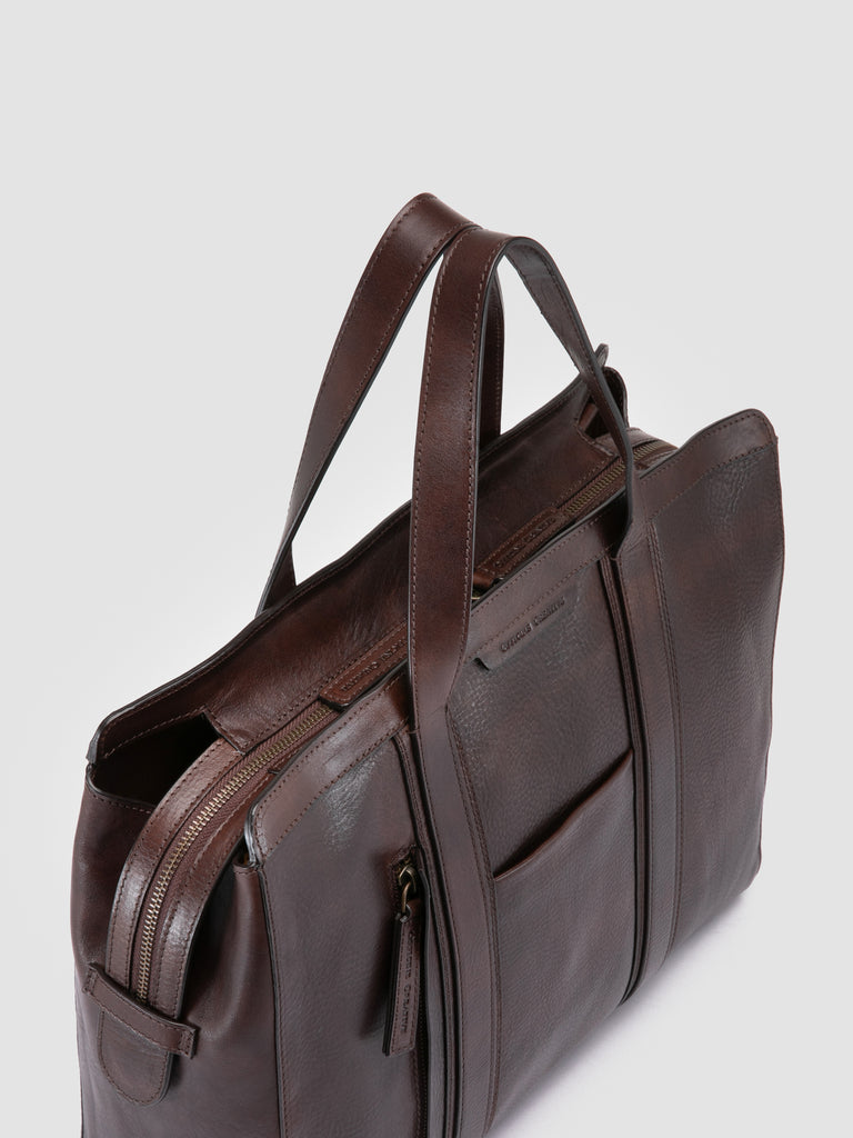 RARE 049 - Brown Leather Briefcase