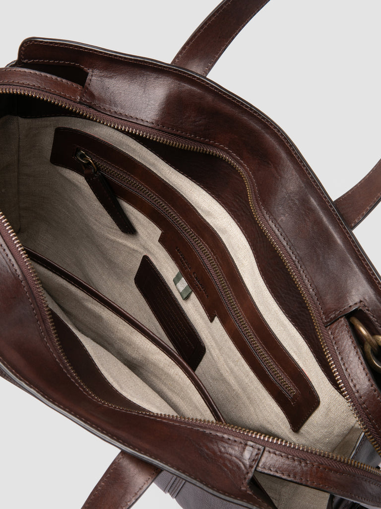 RARE 049 - Brown Leather Briefcase