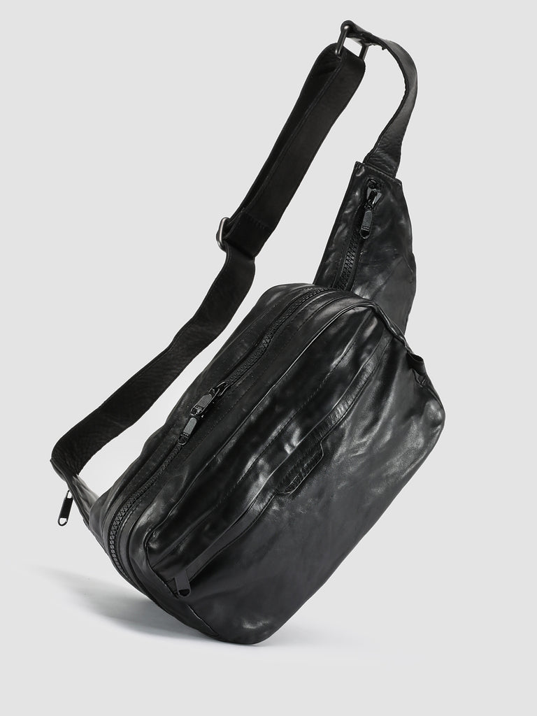 RECRUIT 009 - Black Leather Waist Pack