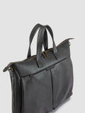HELMET 046 - Black Leather Briefcase - thumb image 2,side view