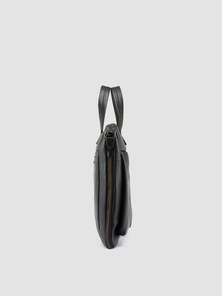 HELMET 046 - Black Leather Briefcase