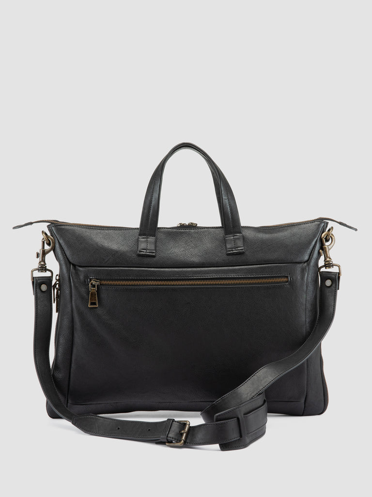 HELMET 046 - Black Leather Briefcase