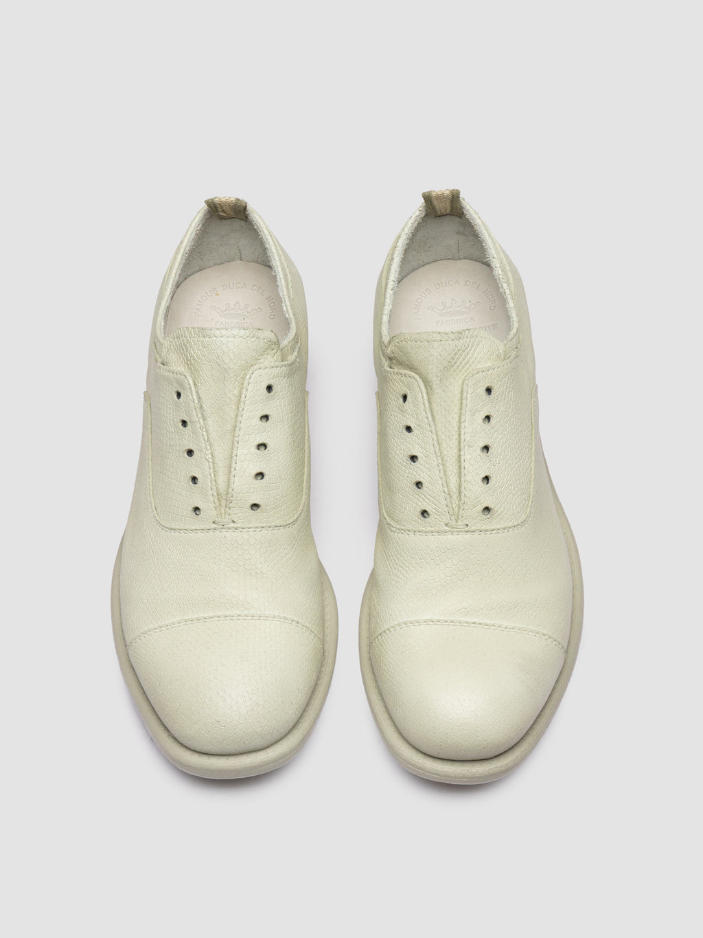 CALIXTE 003 - White Leather Oxford Shoes - image RTDCAXT003LUCBBH199350 - 2