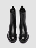 HESSAY RUBBER 008 - Black Leather Chelsea Boots
