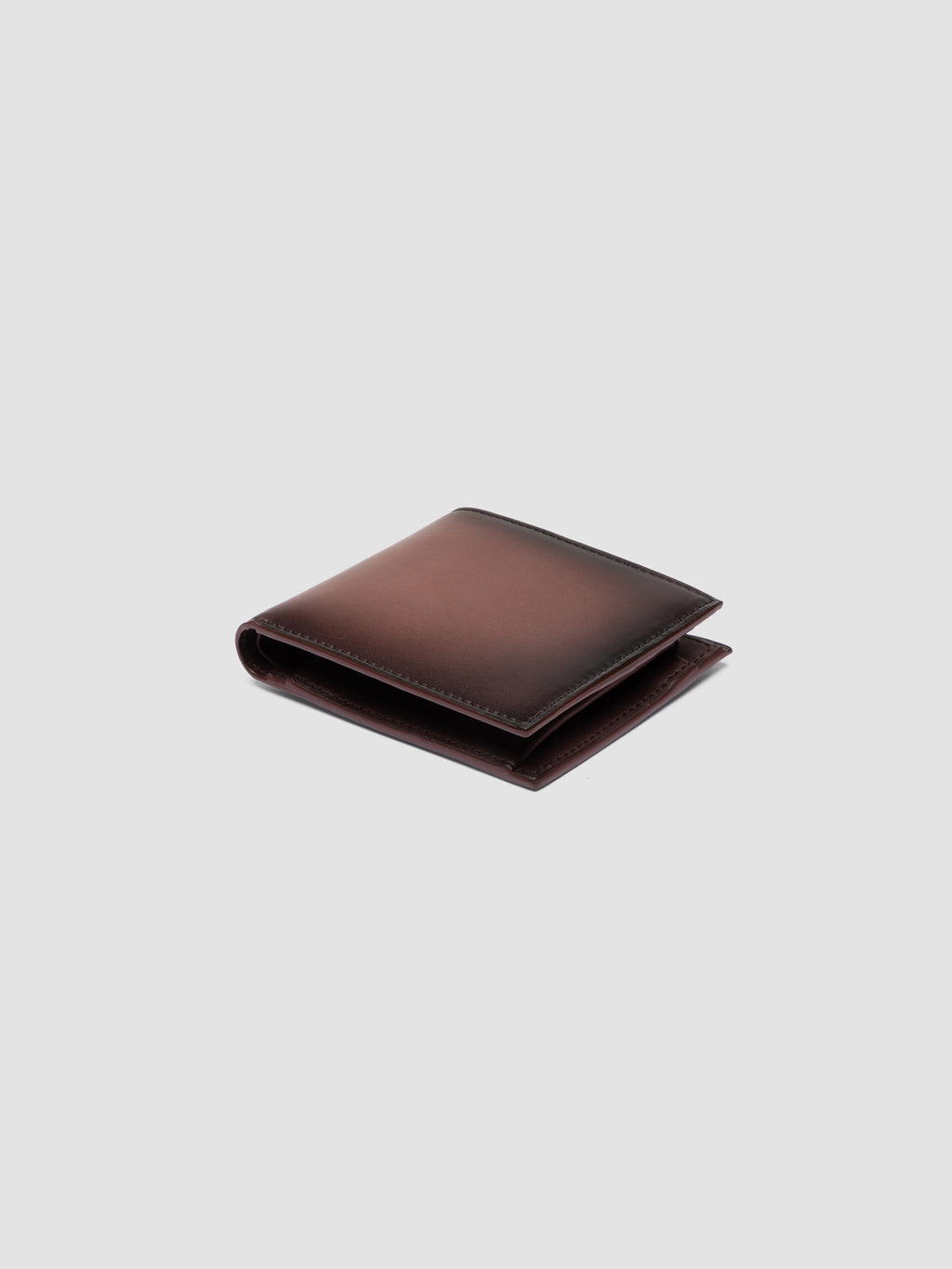 BOUDIN 02 - Burgundy Leather Bifold Wallet - image 3,side view