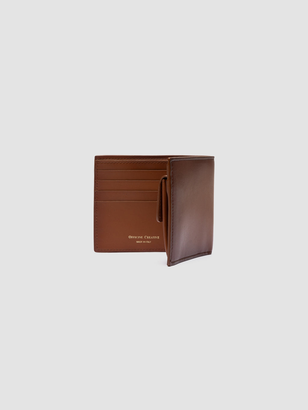 BOUDIN 02 - Brown Leather Bifold Wallet - image 5,side view