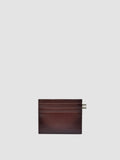 BOUDIN 22 - Burgundy Leather Card Holder - thumb image 1,side view