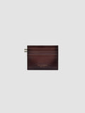 BOUDIN 22 - Burgundy Leather Card Holder - thumb image 2,side view