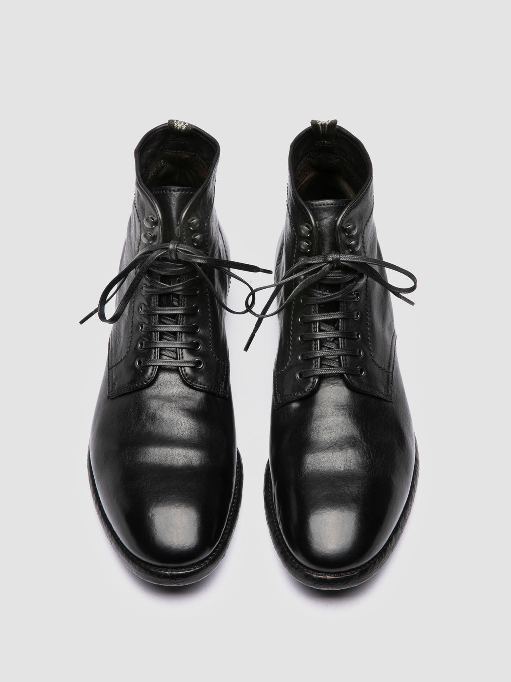 PRINCE 610 - Black Leather Lace Up Boots