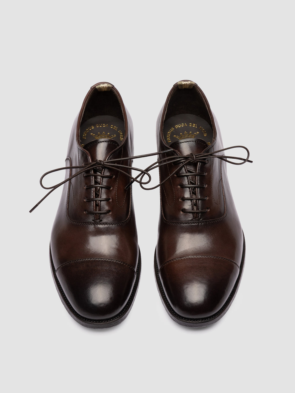 VANDERBILT CAOU 011 - Scarpe Oxford in Pelle Marrone - image 2,side view