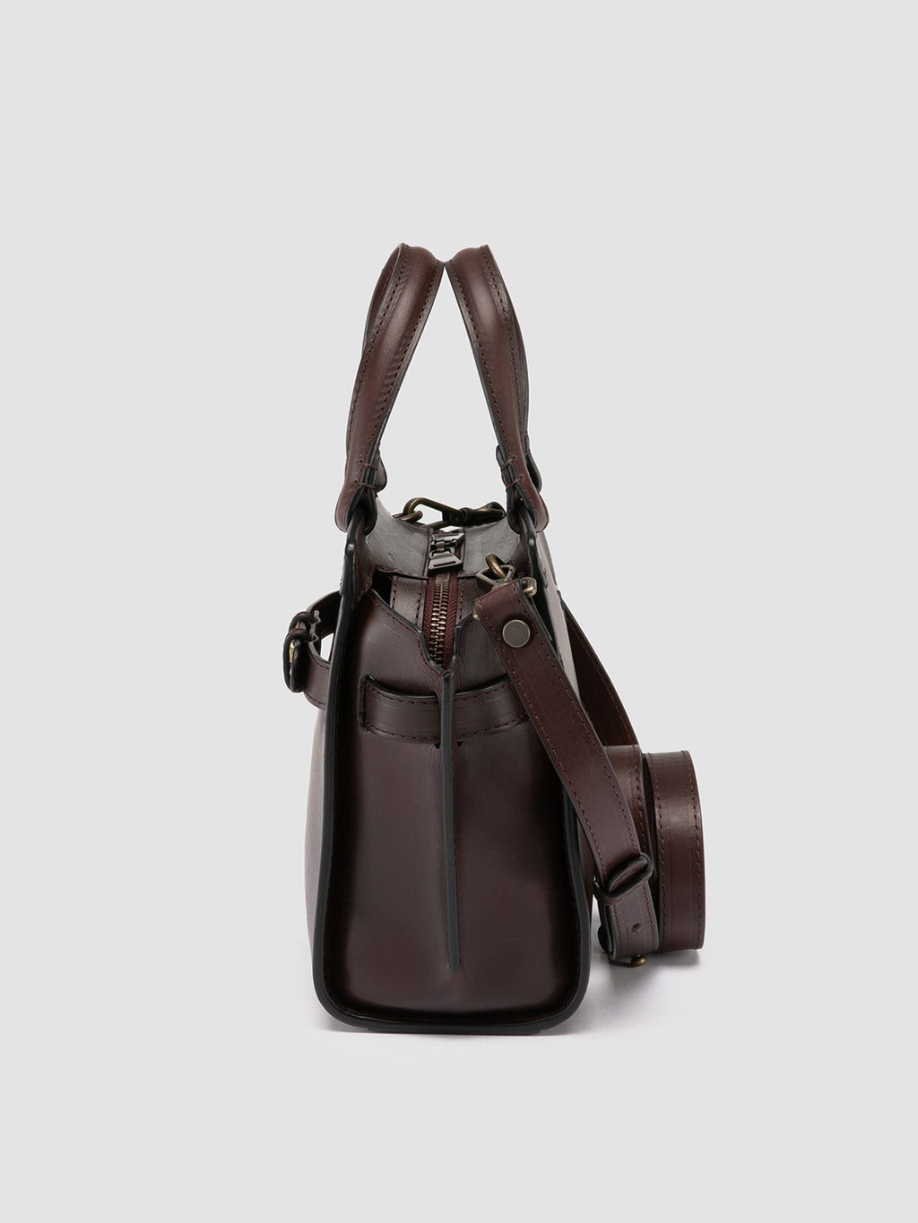 SADDLE 009 - Brown Leather Hand Bag