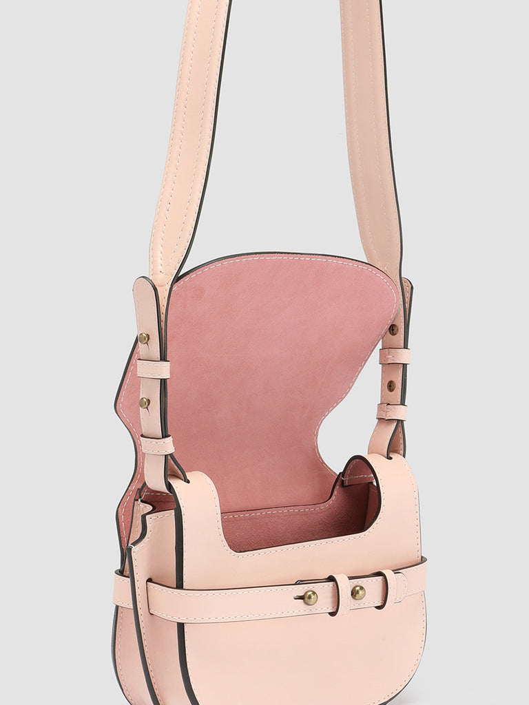 SADDLE 010 - Rose Leather Crossbody Bag