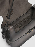 SADDLE 011 - Grey Leather Crossbody Bag