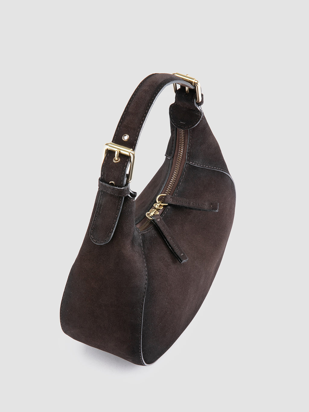 SADDLE 022 - Brown Suede Handle Bag Officine Creative - 2