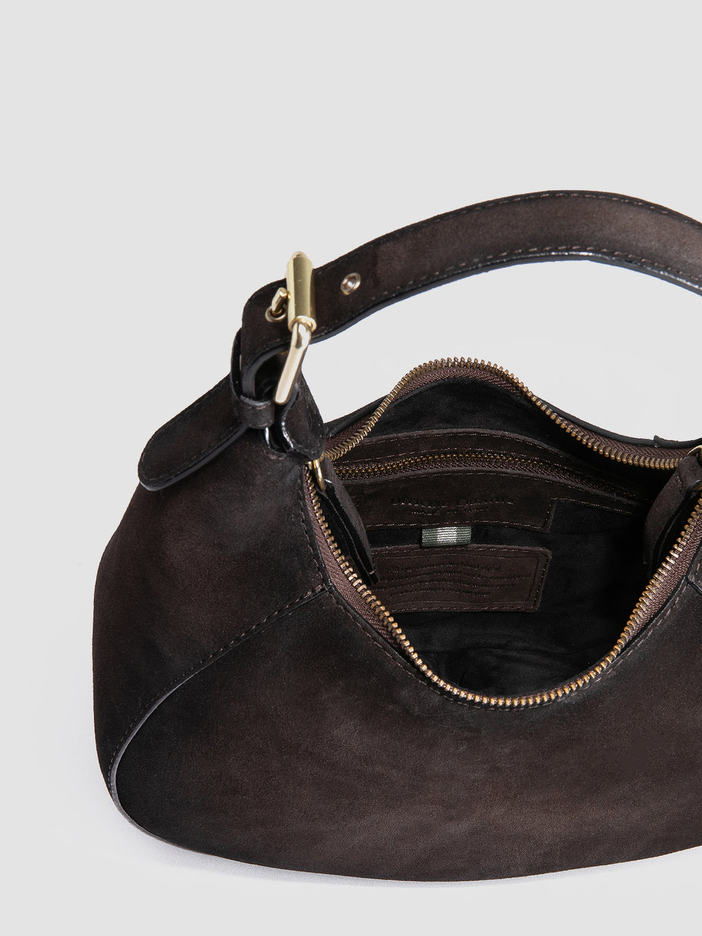 SADDLE 022 - Brown Suede Handle Bag Officine Creative - 6