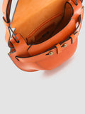 SADDLE 04 - Orange Leather Crossbody Bag