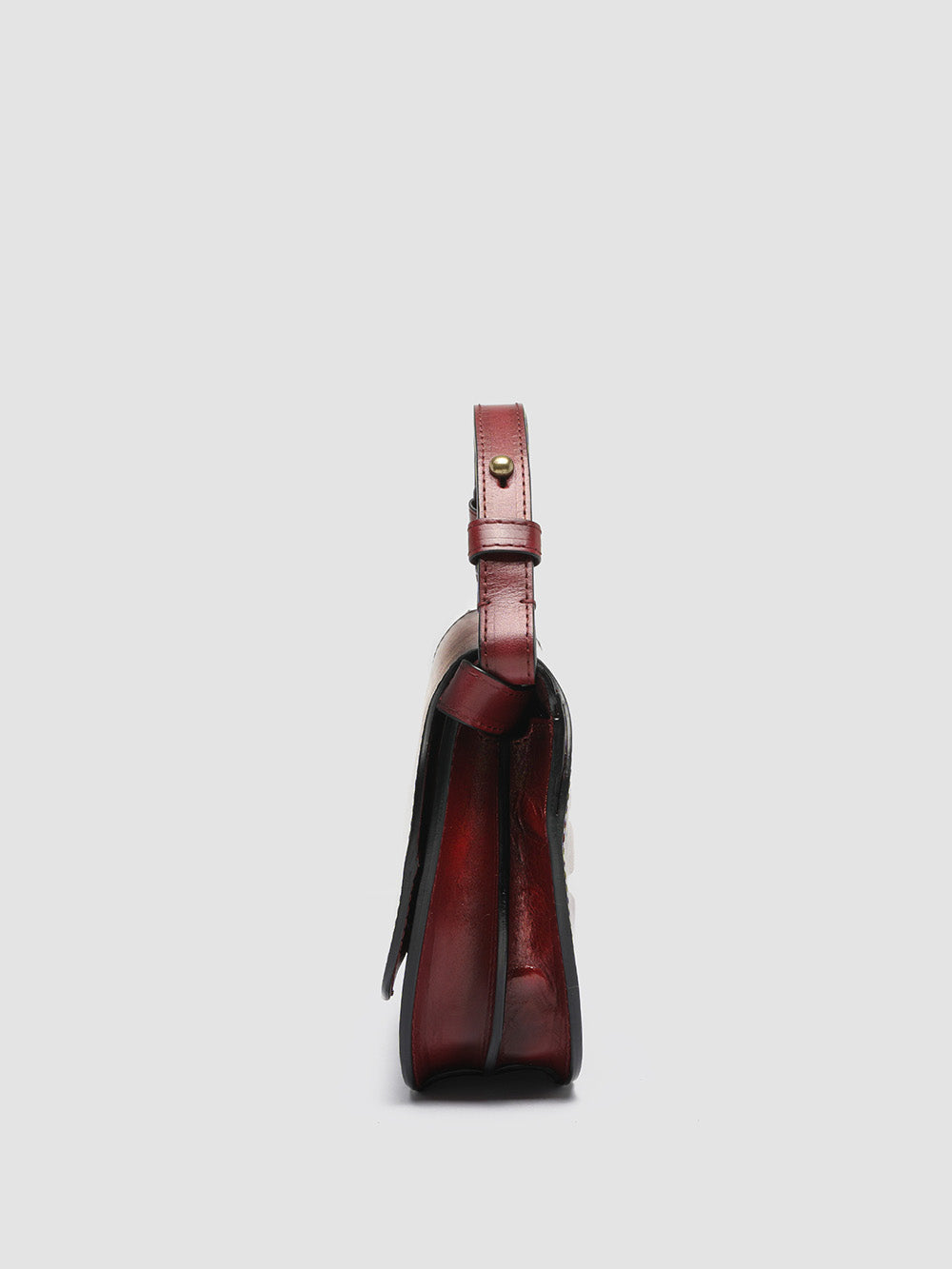 SADDLE 006 - Burgundy Leather Handle Bag