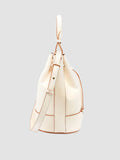 SADDLE 08 - White Leather Bucket Bag