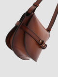 SADDLE 05 - Brown Leather Shoulder Bag