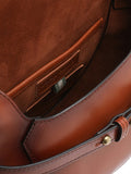 SADDLE 05 - Brown Leather Shoulder Bag