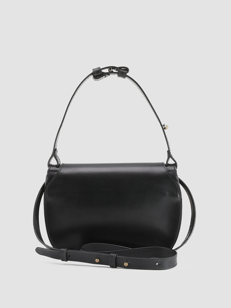 SADDLE 006 - Black Leather Handle Bag